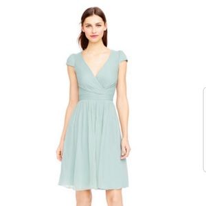 J. Crew Mirabelle dress Dusty Shale Silk Chiffon